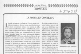 La poesía en contexto  [artículo] Edgardo Tapia