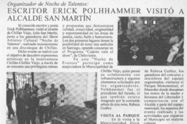 Escritor Erick Pohlhammer visitó a Alcalde San Martín  [artículo]