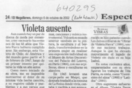 Violeta ausente  [artículo] Ozzy