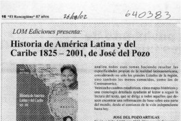Historia de América Latina y el Caribe 1825-2001, de José del Pozo  [artículo]