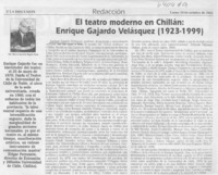 El teatro moderno en Chillán, Enrique Gajardo Velásquez (1923-1999)  [artículo] Marco Aurelio Reyes Coca
