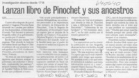 Lanzan libro de Pinochet y sus ancestros  [artículo] G. M.