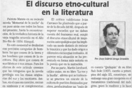 El discurso etno-cultural en la literatura  [artículo] Juan Gabriel Araya Grandón