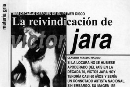 La reivindicación de Víctor Jara  [artículo] Claudio Pereda
