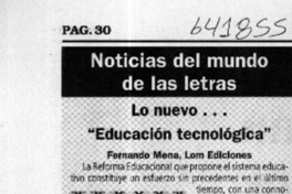 "Educación tecnológica"  [artículo]