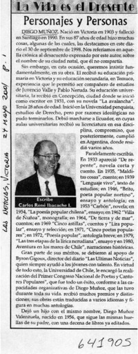 Personajes y personas  [artículo] Carlos René Ibacache