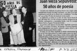 Juan Meza Sepúlveda, 50 años de poesía  [artículo]