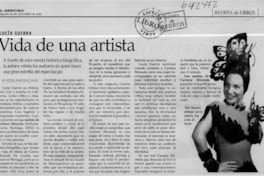 Vida de una artista  [artículo] M. Ester Martínez Sanz