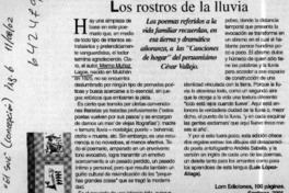 Los rostros de la lluvia  [artículo] Luis López-Aliaga