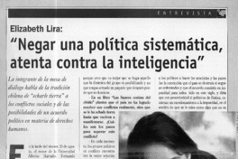 "Negar una política sistemática, atenta contra la inteligencia"  [artículo]
