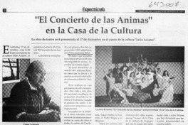 "El concierto de las ánimas" en la Casa de la Cultura  [artículo]