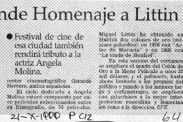 Huelva rinde homenaje a Littin  [artículo]