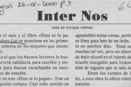 Inter Nos  [artículo] Enrique Neiman