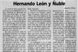 Hernando León y Ñuble  [artículo] Alejandro Witker