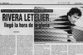 Rivera Letelier llegó la hora de la gloria  [artículo]