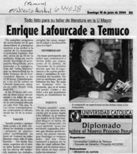 Enrique Lafourcade a Temuco  [artículo]