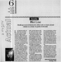 Hot line  [artículo] Carolina Sandoval