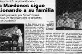 Marta Mardones sigue aleccionado a su familia  [artículo] Patricio Rodríguez