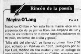 Mayira O'Lang  [artículo] A. T.