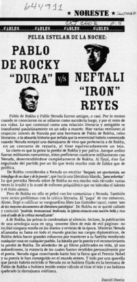 Pelea estelar de la noche, Pablo de Rokhy "Dura" vs Neftalí "Irón" Reyes  [artículo] Daniel Osorio