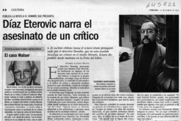 Díaz Eterovic narra el asesinato de un crítico