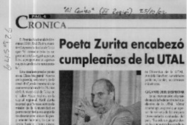 Poeta Zurita encabezó cumpleaños de la UTAL  [artículo]