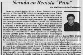 Neruda en Revista "Proa"  [artículo] Wellington Rojas Valdebenito