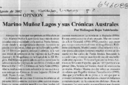 Marino Muñoz Lagos y sus crónicas australes  [artículo] Wellington Rojas Valdebenito