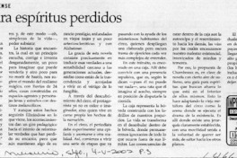 Guía para espíritus perdidos  [artículo] Carlos Jorquera A.
