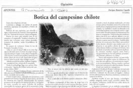 Botica del campesino chilote  [artículo] Enrique Ramírez Capello