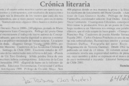 Crónica literaria  [artículo] Ramón Riquelme