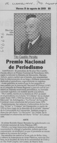 Premio Nacional de Periodismo  [artículo]