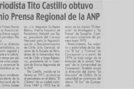 Periodista Tito Castillo obtuvo Premio Prensa Regional de la ANP  [artículo]