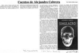 Cuentos de Alejandro Cabrera  [artículo] Marino Muñoz Lagos