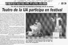 Teatro de la UA participa en festival  [artículo]