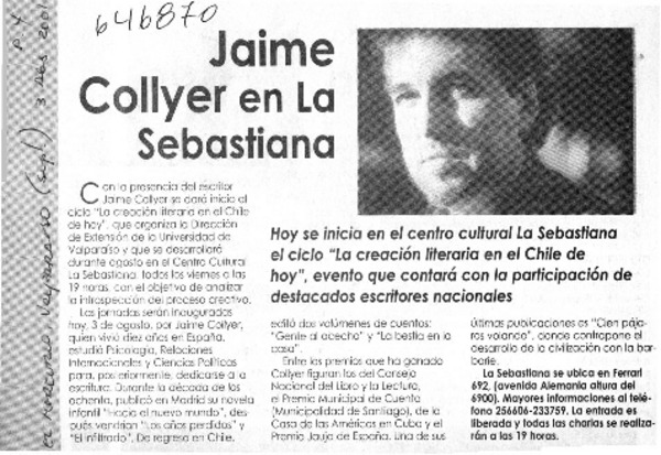 Jaime Collyer en La Sebastiana  [artículo]