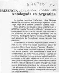 Antologada en Argentina  [artículo]