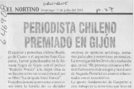 Periodista chileno premiado en Gijón  [artículo]