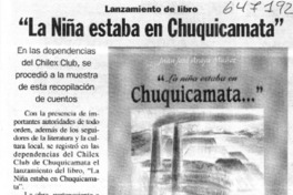 "La niña estaba en Chuquicamata"  [artículo]