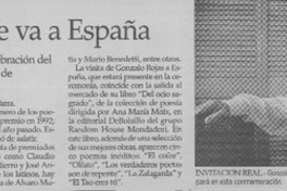 Gonzalo Rojas se va a España  [artículo]