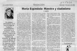 María Espíndola, maestra y ciudadana