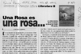 Una Rosa es una rosa  [artículo] Camilo Marks