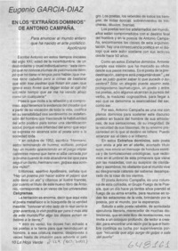En los "Extraños dominios" de Antonio Campaña  [artículo] Eugenio García-Díaz