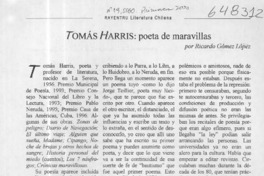 Thomas Harris, poeta de maravillas  [artículo] Ricardo Gómez López