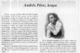 Andrés Pérez Araya  [artículo] Rosa Ramírez Ríos