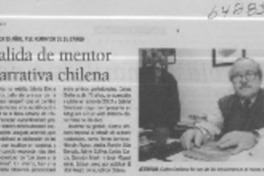 Sorpresiva salida de mentor de nueva narrativa chilena  [artículo]