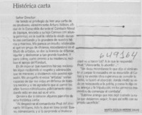 Histórica carta  [artículo] María Cecilia Merino Salas