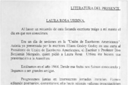 Laura Rosa Urbina  [artículo] Genoveva Cepeda Guyot
