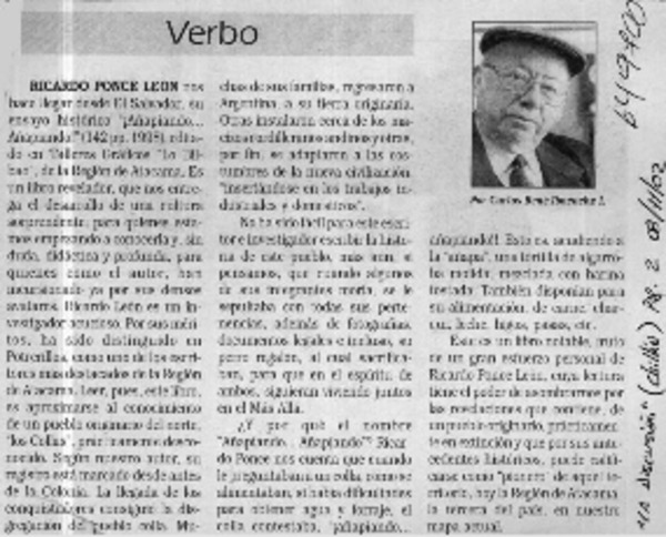 Ricardo Ponce León  [artículo] Carlos René Ibacache I.