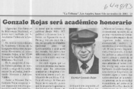 Gonzalo Rojas será académico honorario  [artículo]
